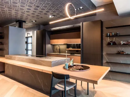 Cucina Design con penisola Arkè 04 di Pedini