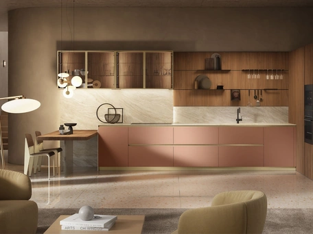 Cucina Design angolare con penisola Aroma 01 di Pedini