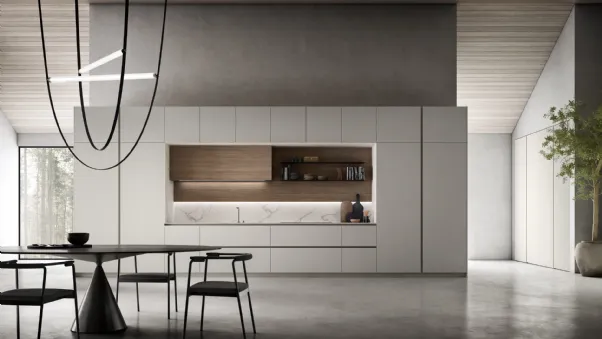 Cucina Design lineare in laccato opaco Aroma 04 di Pedini