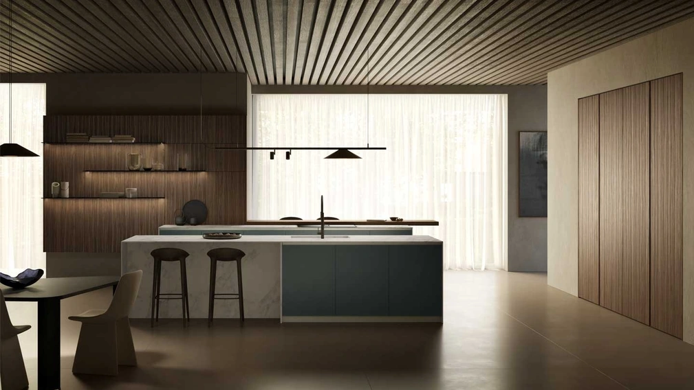 Cucina Design con isola Aroma 03 di Pedini