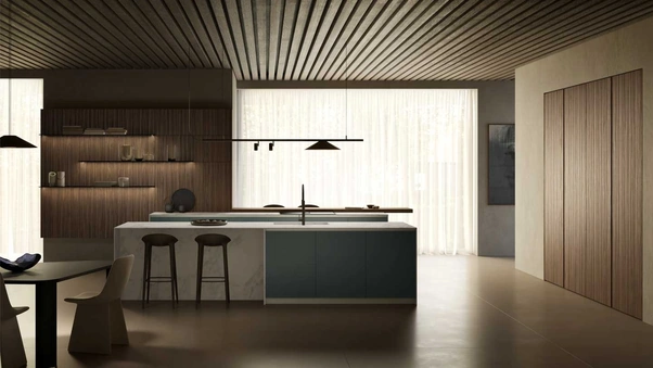 Cucina Design con isola Aroma 03 di Pedini