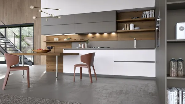 Cucina Design lineare in laccato opaco Artika 04 di Pedini