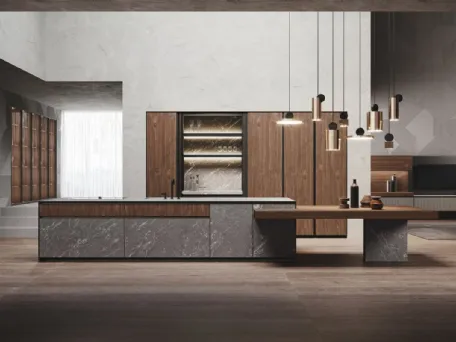 Cucina Design in HPL finitura pietra Avola di Binova