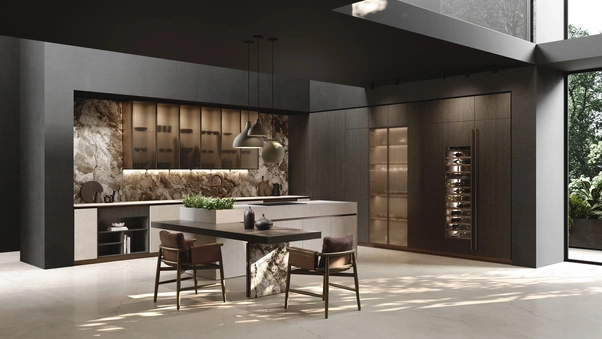 Cucina Design con isola Balance Superwood di Binova