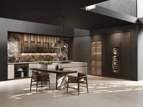Cucina Design con isola Balance Superwood di Binova
