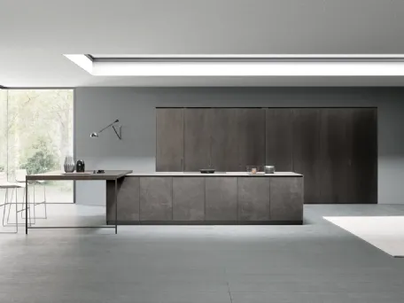 Cucina Design con isola Moka 02 di Pedini