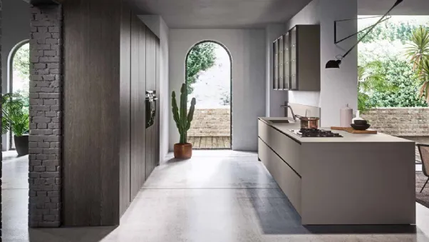 Cucina Design con penisola Moka 05 di Pedini