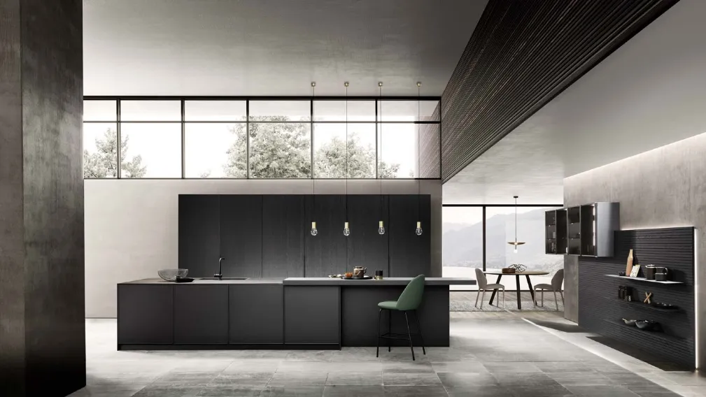 Cucina Design con isola Quadra 10 01 di Pedini