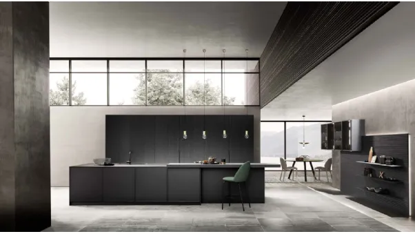 Cucina Design con isola Quadra 10 01 di Pedini