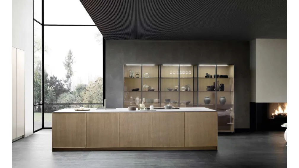 Cucina Design con isola Quadra 10 02 di Pedini