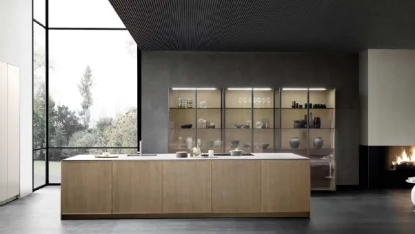 Cucina Design con isola Quadra 10 02 di Pedini