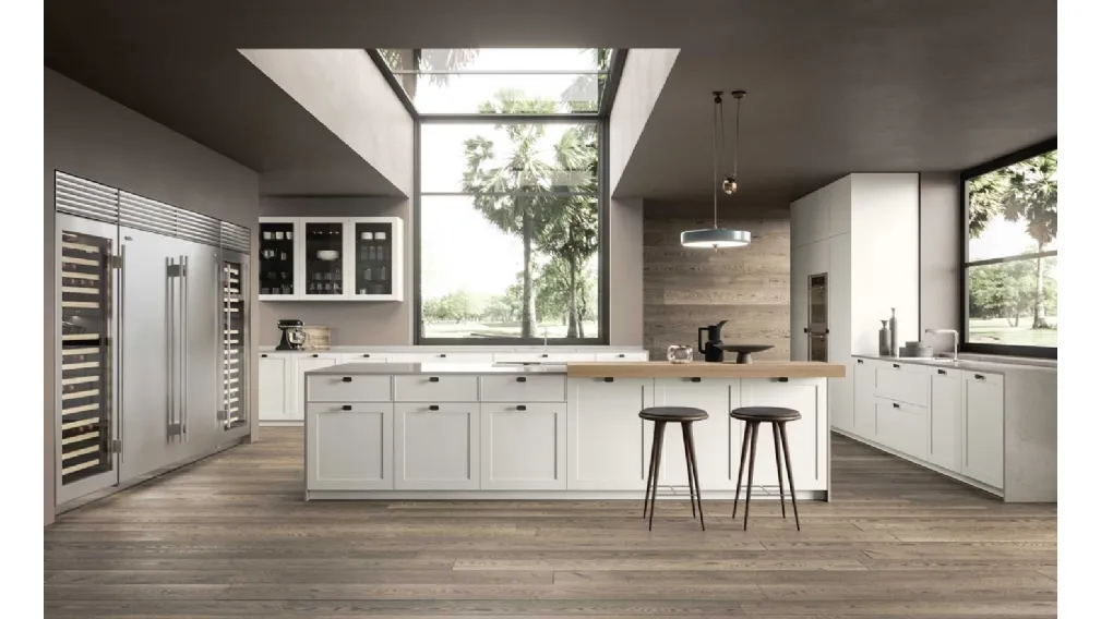 Cucina Design con isola Quadra 70 02 di Pedini