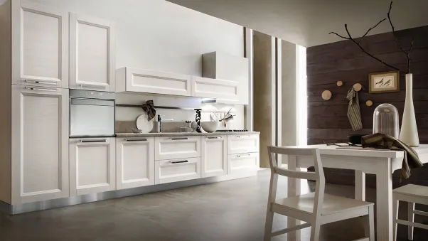 Cucina Moderna lineare in laccato bianco Vela Merano di Ar-Tre