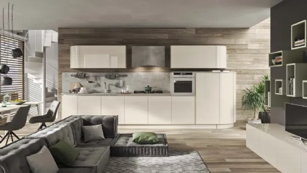 Cucina Moderna lineare in laccato lucido Ibiza di Ar-Tre