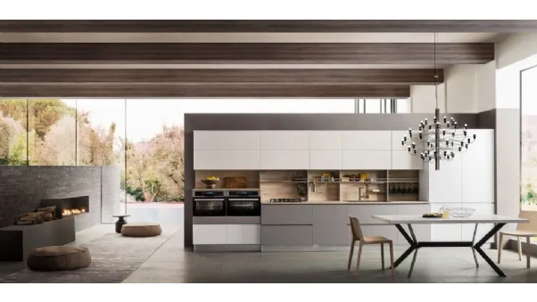 Cucina Moderna lineare in laccato opaco Sky 04 di Ar-Tre