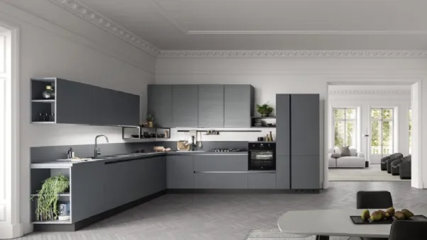 Cucina Moderna angolare in laccato opaco Zoe Evolution di Ar-Tre