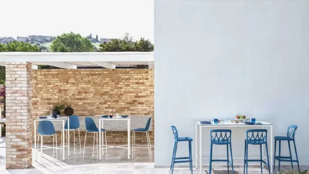 Tavolo da giardino Moon Alto Outdoor in SuperCeramica di Bontempi