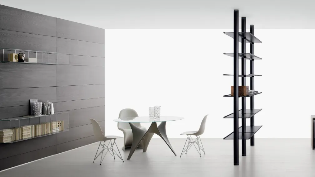 Parete divisoria Face boiserie melaminico larice titanium di Citterio Office