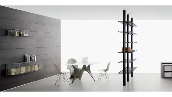 Parete divisoria Face boiserie melaminico larice titanium di Citterio Office