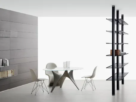 Parete divisoria Face boiserie melaminico larice titanium di Citterio Office